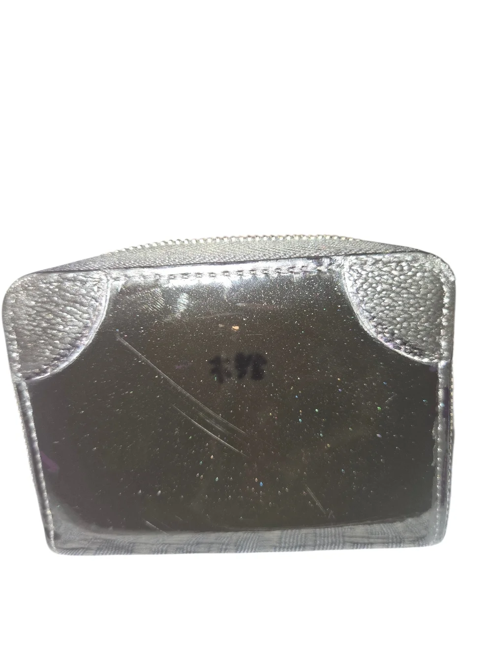 Louis Vuitton Small Black Patent Leather Zip Wallet